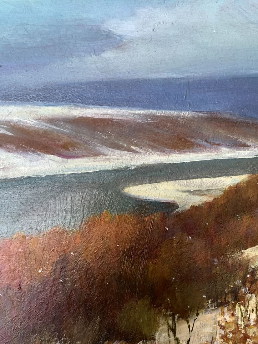 Oil painting The field was covered with snow Mykhailo Burdylo - 6