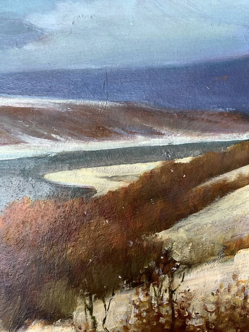 Oil painting The field was covered with snow Mykhailo Burdylo - 7