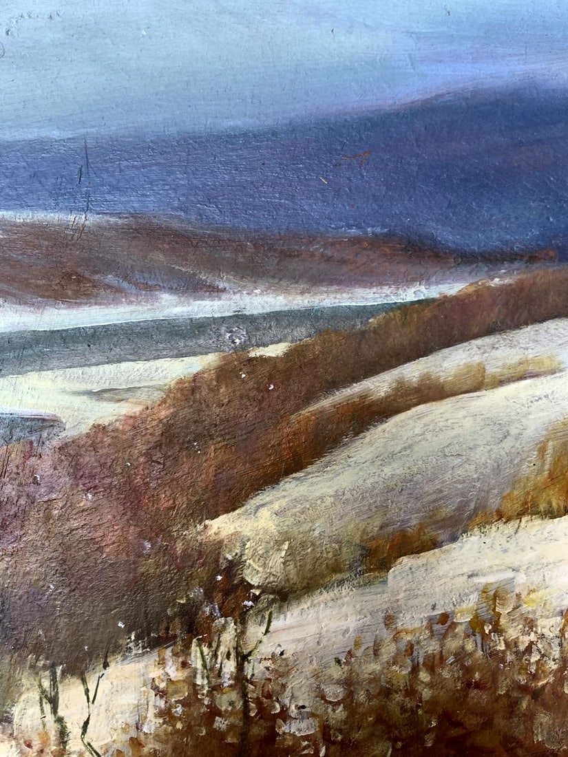 Oil painting The field was covered with snow Mykhailo Burdylo - 8