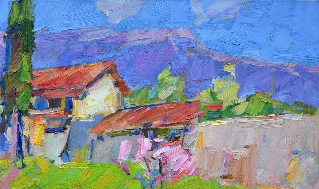 Oil painting Spring in the mountains Vyacheslav Pereta - 3