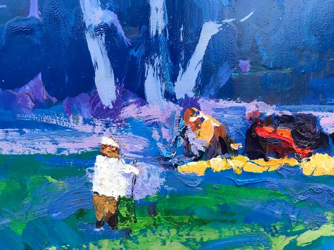 Oil painting In the shade of ash trees Kalenyuk Alex - 2