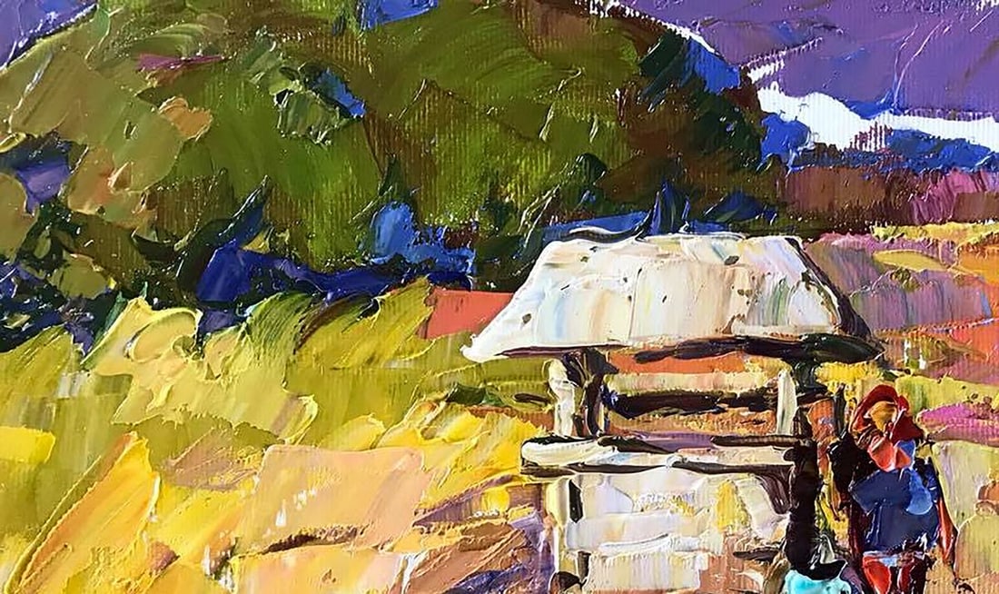 Oil painting Near the well Kalenyuk Alex - 2