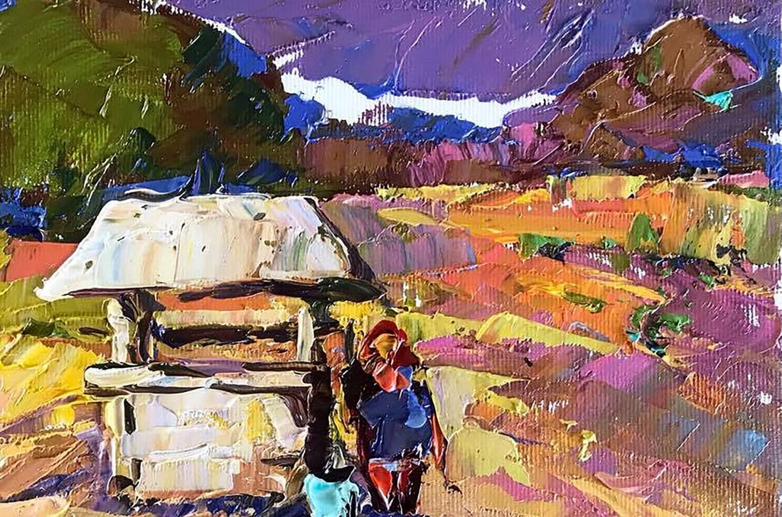 Oil painting Near the well Kalenyuk Alex - 3