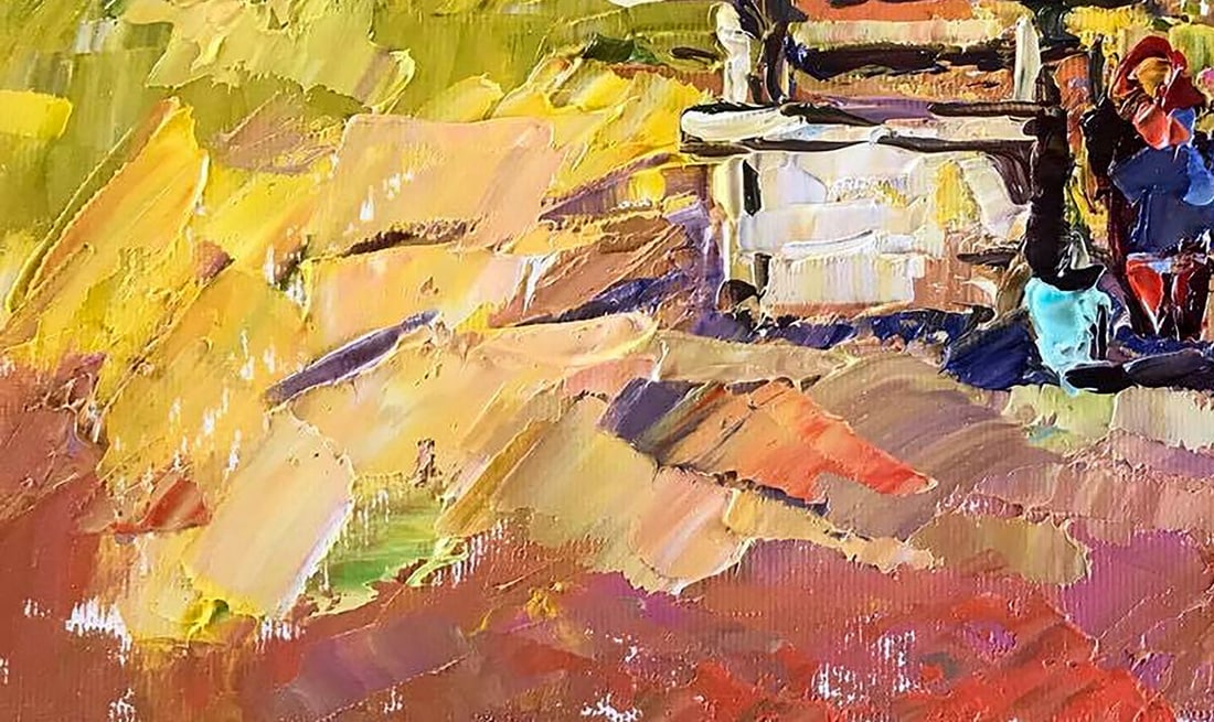 Oil painting Near the well Kalenyuk Alex - 4