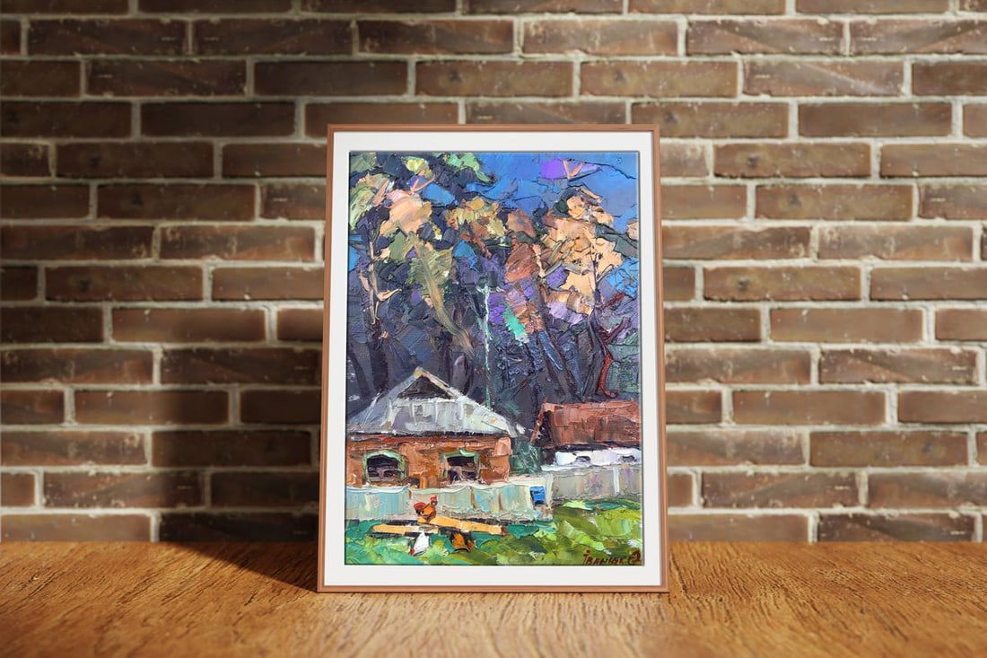 Oil painting Autumn on the street Kalenyuk Alex - 2