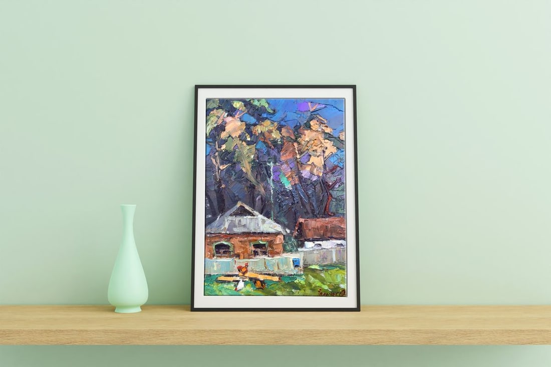 Oil painting Autumn on the street Kalenyuk Alex - 3