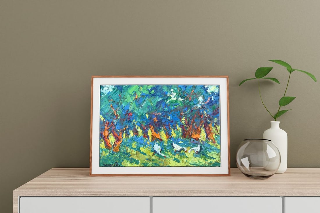 Oil painting In the shade of the garden Kalenyuk Alex - 2