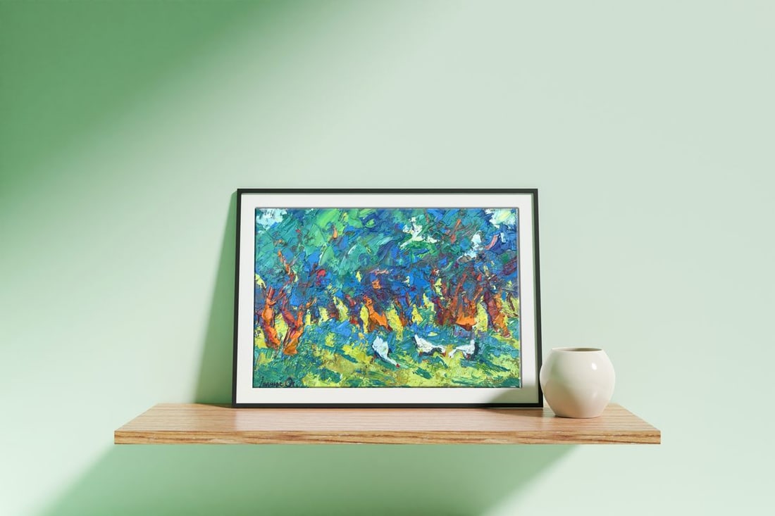 Oil painting In the shade of the garden Kalenyuk Alex - 3