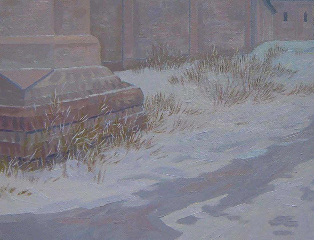 Oil painting Winter evening Valery Savenets - 3