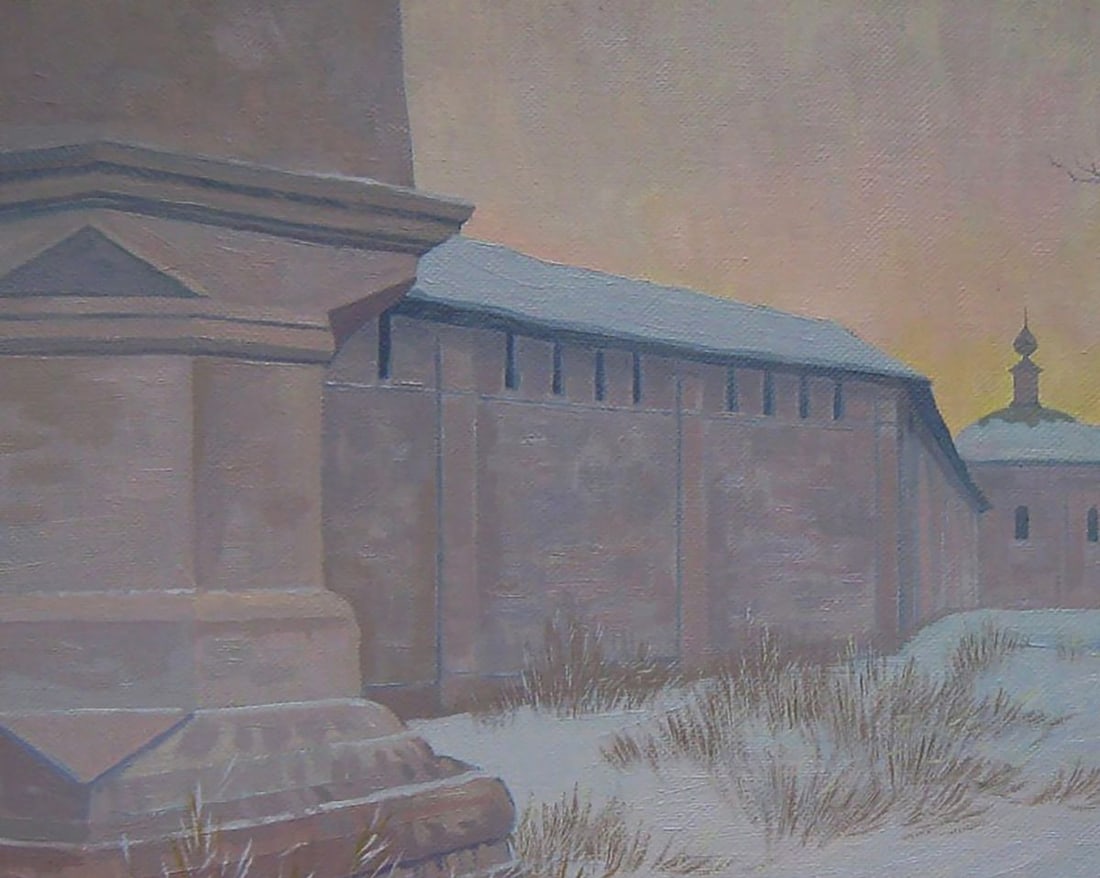 Oil painting Winter evening Valery Savenets - 4