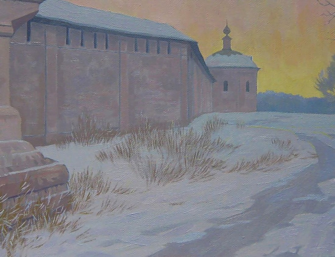 Oil painting Winter evening Valery Savenets - 6