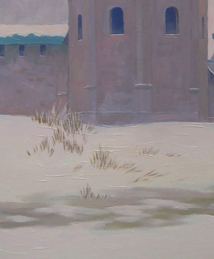 Oil painting Winter Church Valery Savenets - 3