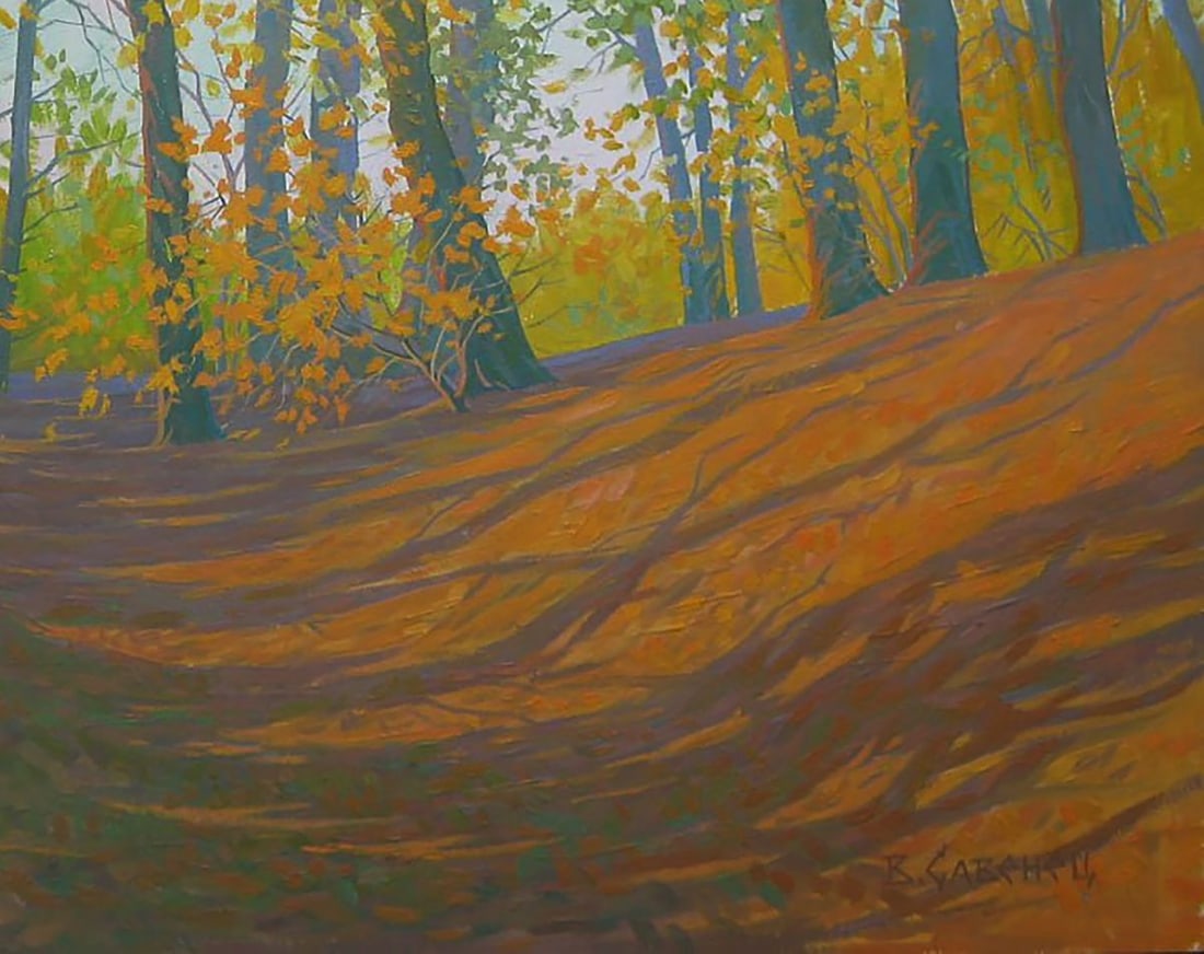 Oil painting Autumn sunny day Valery Savenets - 2