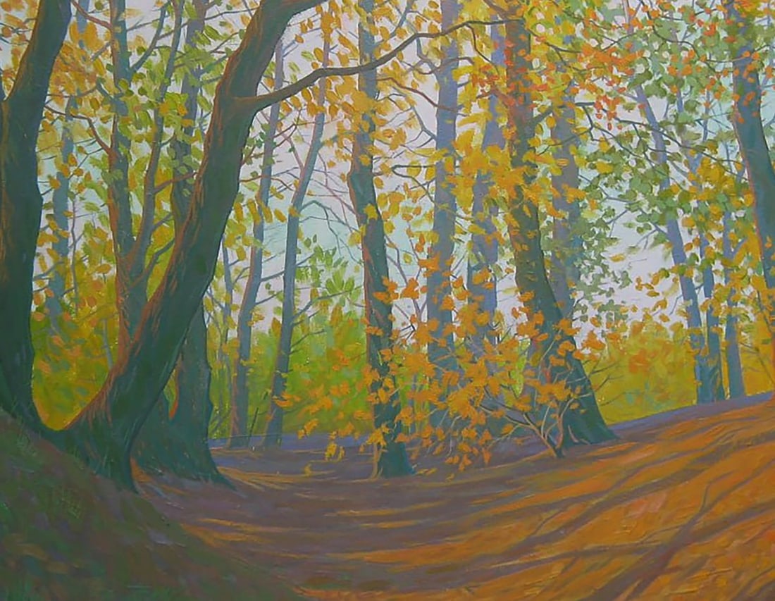 Oil painting Autumn sunny day Valery Savenets - 6