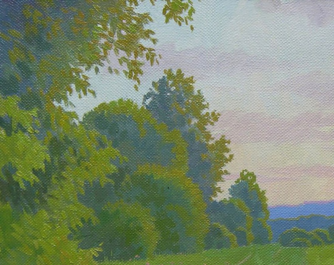 Oil painting Morning summer field Valery Savenets - 4