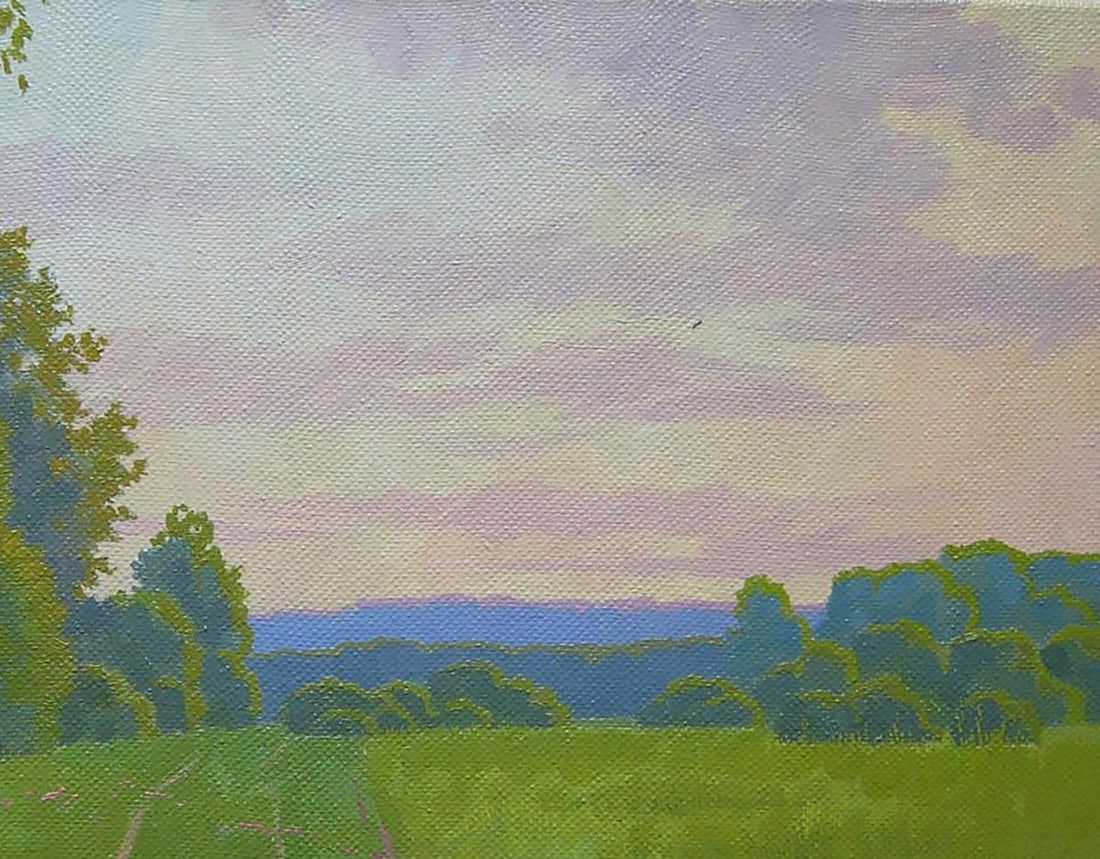 Oil painting Morning summer field Valery Savenets - 5