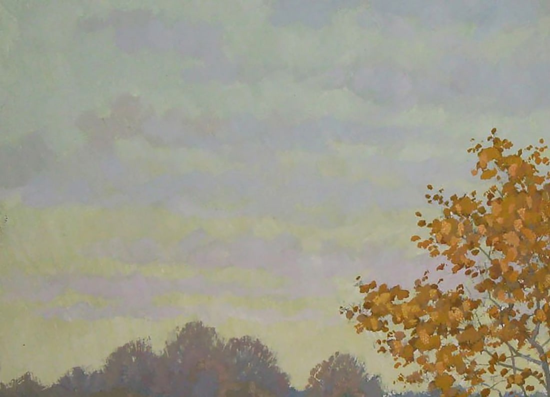 Oil painting Autumn evening in the fields Valery Savenets - 4