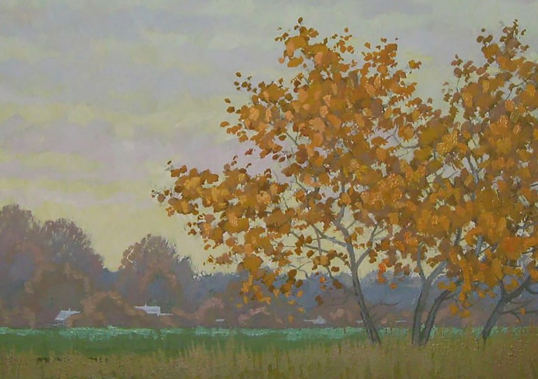 Oil painting Autumn evening in the fields Valery Savenets - 6