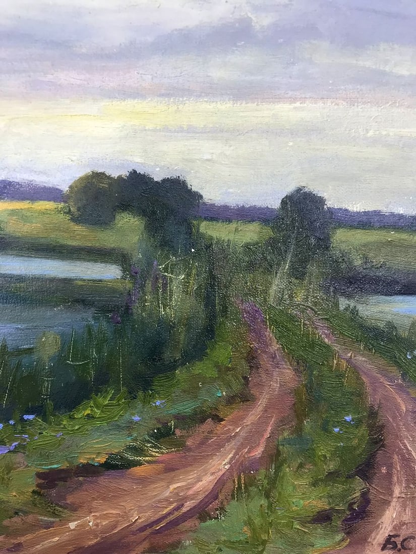 Oil painting The road over the river Boris Serdyuk - 10