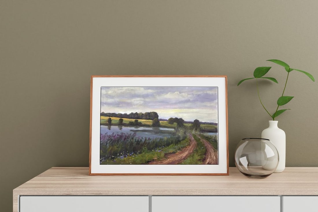 Oil painting The road over the river Boris Serdyuk - 3