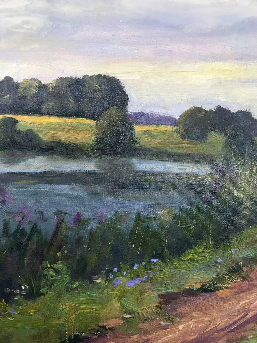 Oil painting The road over the river Boris Serdyuk - 7