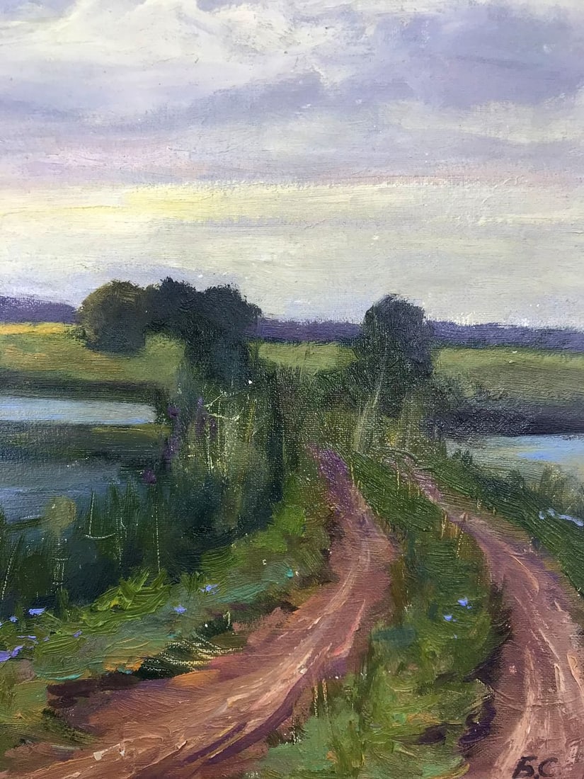 Oil painting The road over the river Boris Serdyuk - 9