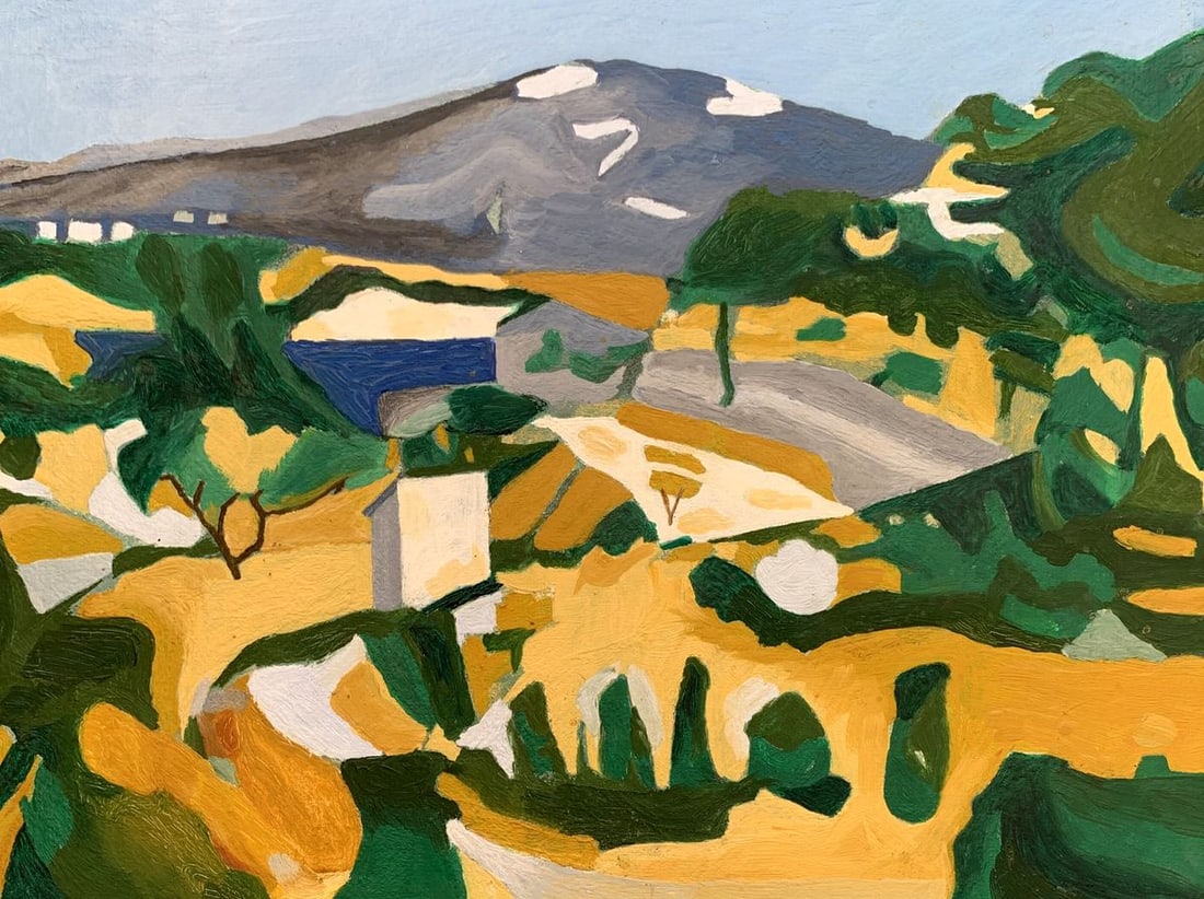 Oil painting Mountain views Oleksandr Gukalov: Title: Oil painting Mountain views Oleksandr Gukalov Description: NoAAA3244"Mountain Views" is an abstract landscape painting that captures the essence and tranquility of a mountainous region. The art