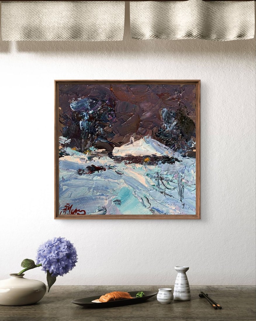 Oil painting Winter night Alexander Cherednichenko - 2