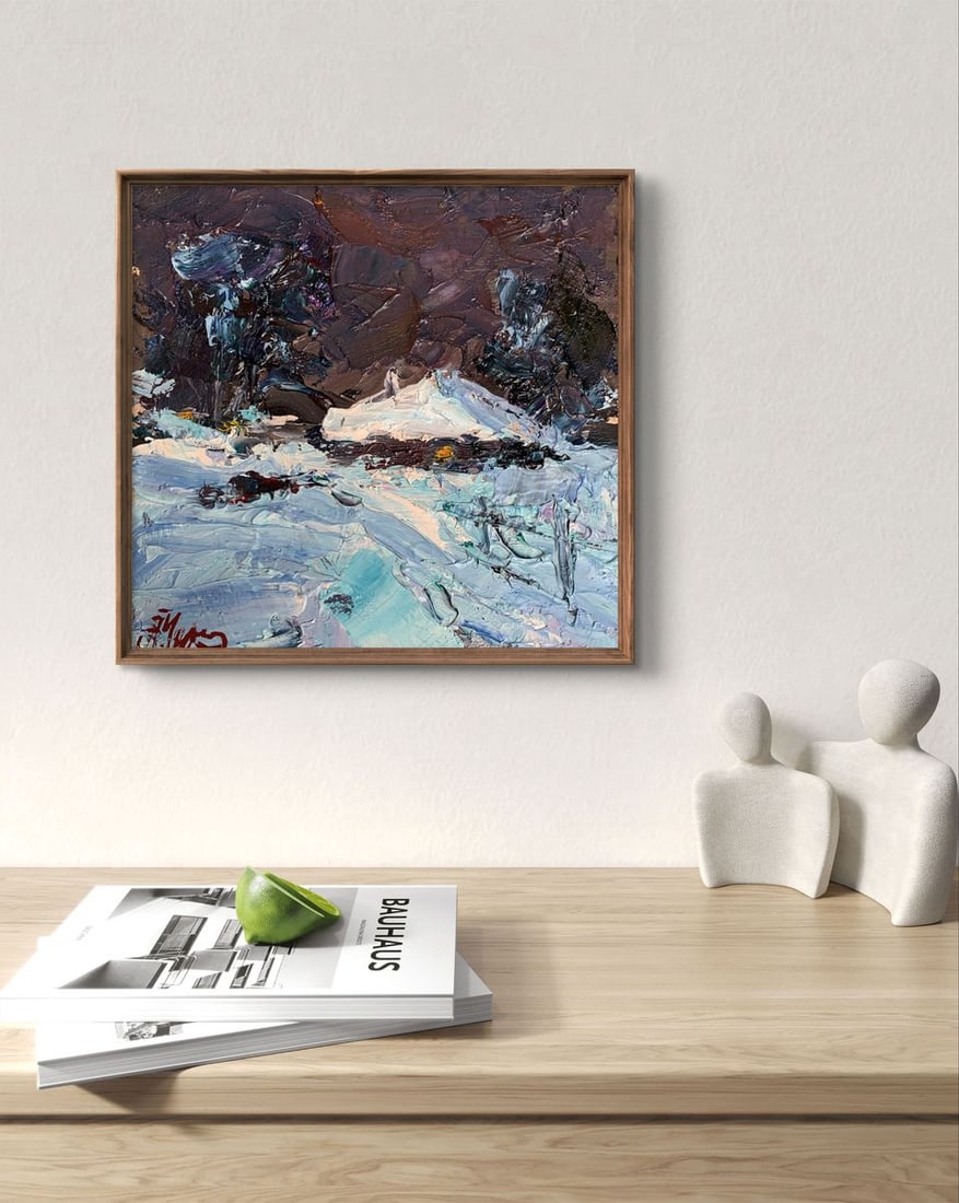 Oil painting Winter night Alexander Cherednichenko - 3