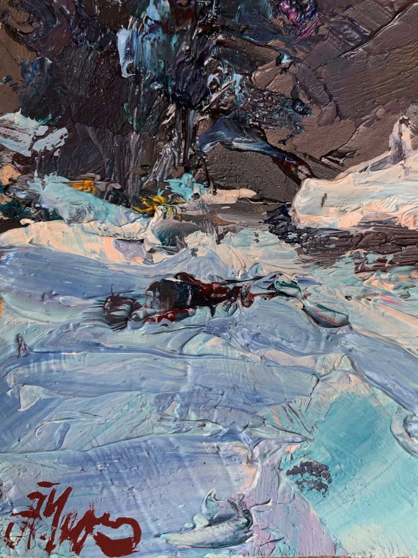 Oil painting Winter night Alexander Cherednichenko - 5