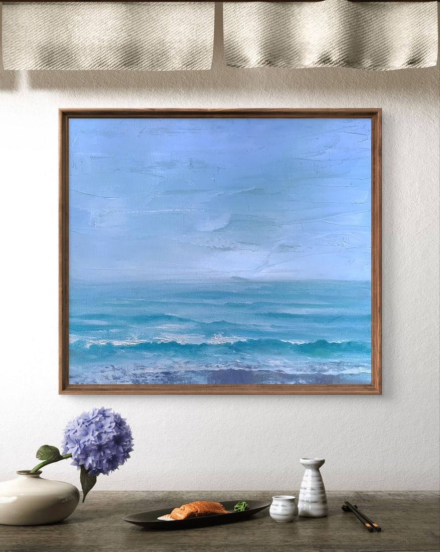 Oil painting Warm sea Tatyana Derdey - 2