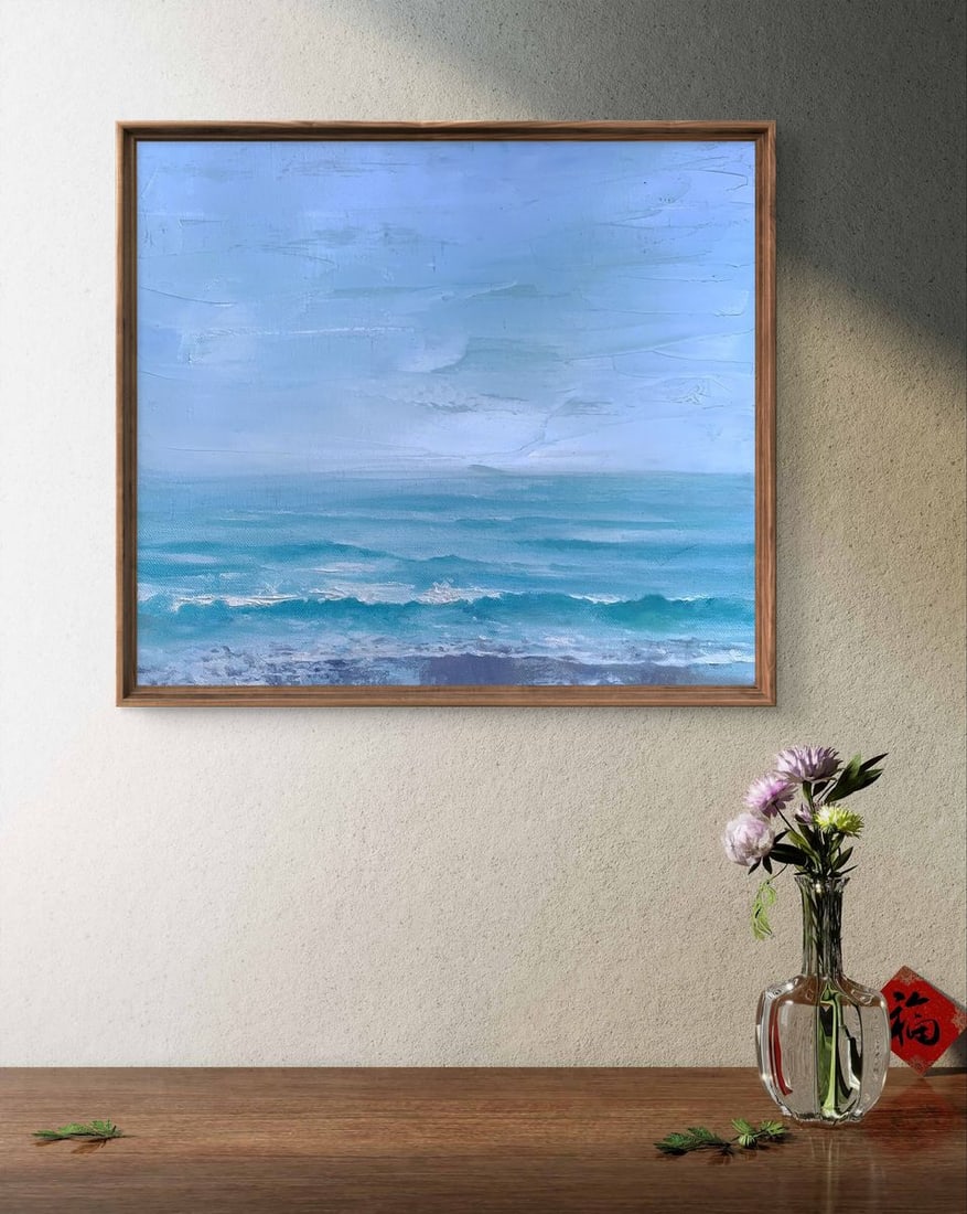 Oil painting Warm sea Tatyana Derdey - 3