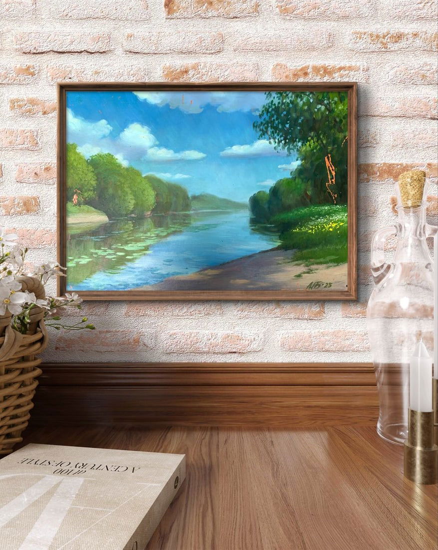 Oil painting Bright summer day Mykhailo Burdylo - 3