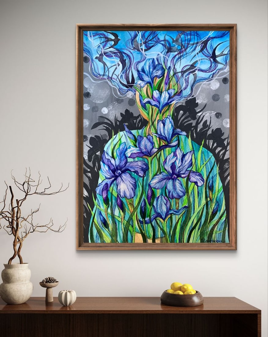 Watercolor painting Meditation Olga Ponomaryva - 2