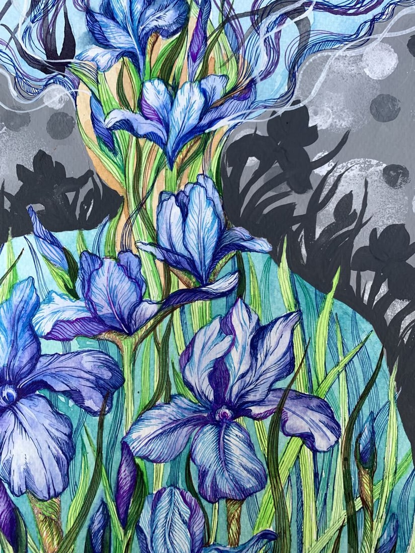 Watercolor painting Meditation Olga Ponomaryva - 7