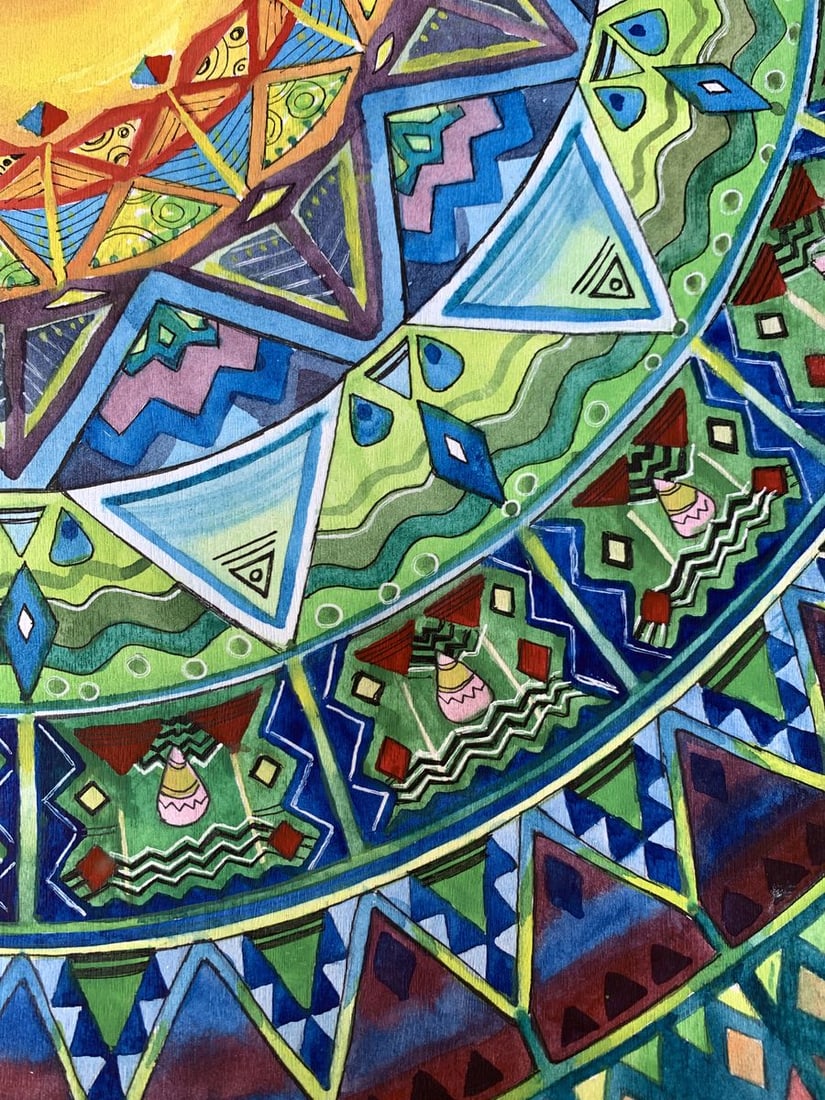 Watercolor painting Sun of joy Ivanna Yanchuk - 11