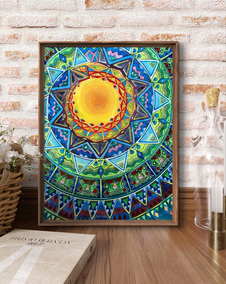 Watercolor painting Sun of joy Ivanna Yanchuk - 2