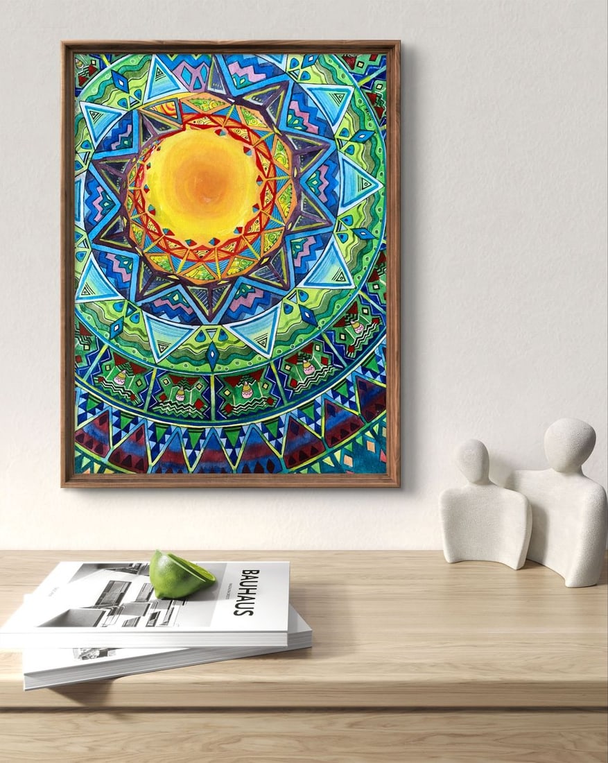 Watercolor painting Sun of joy Ivanna Yanchuk - 3