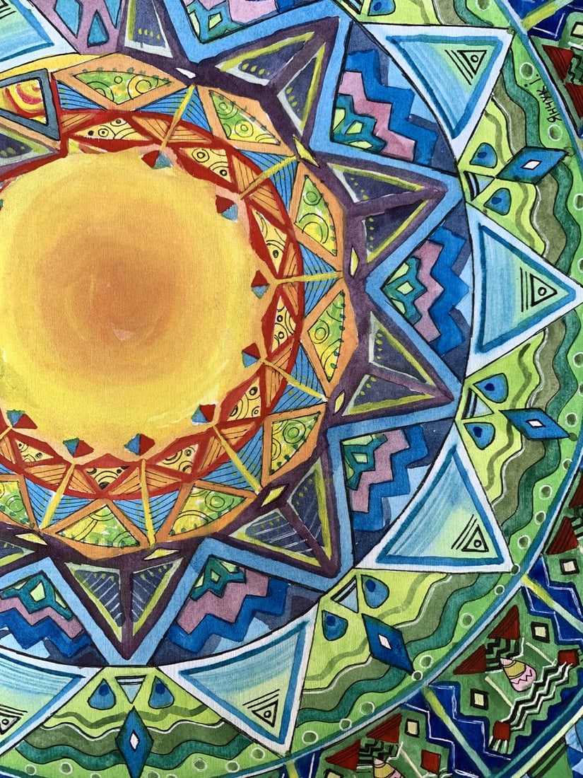 Watercolor painting Sun of joy Ivanna Yanchuk - 5