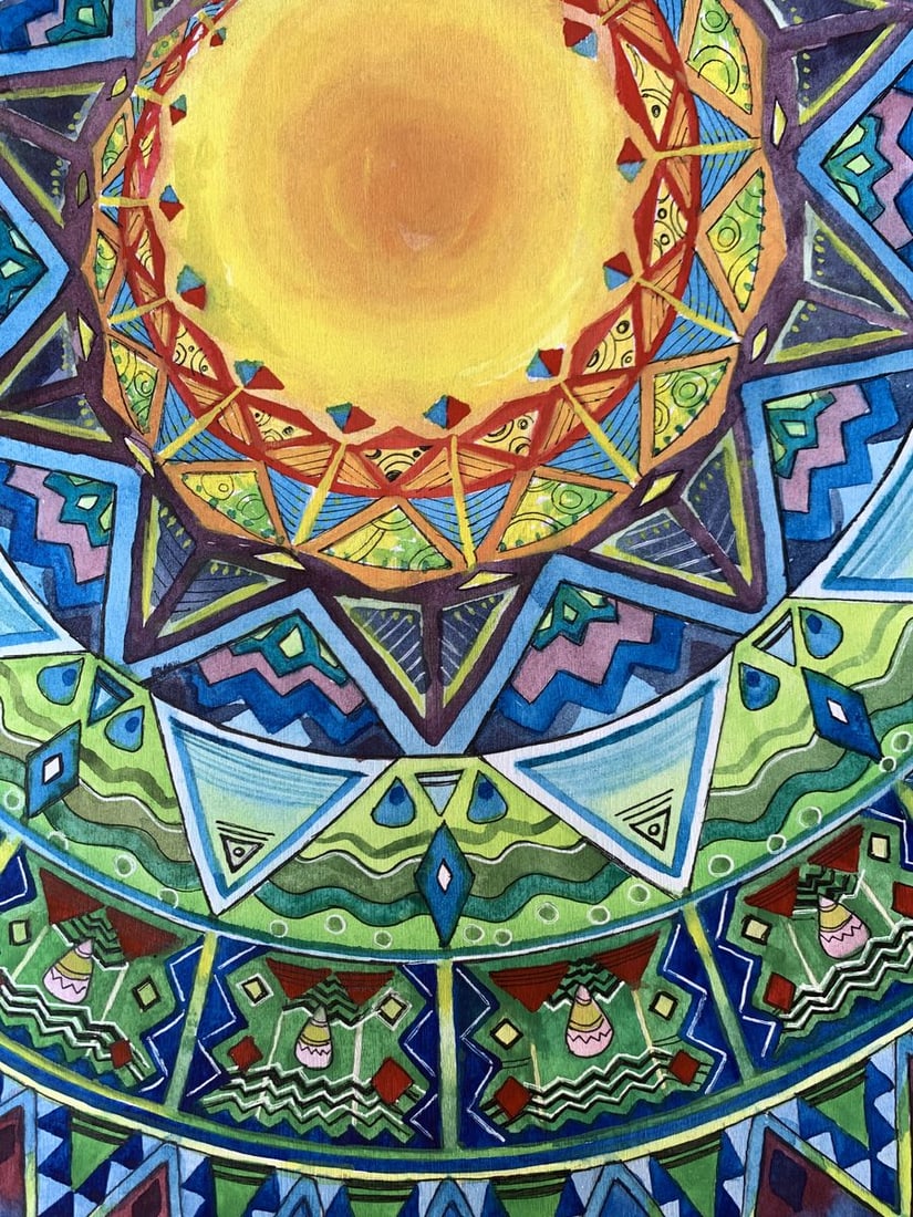 Watercolor painting Sun of joy Ivanna Yanchuk - 6