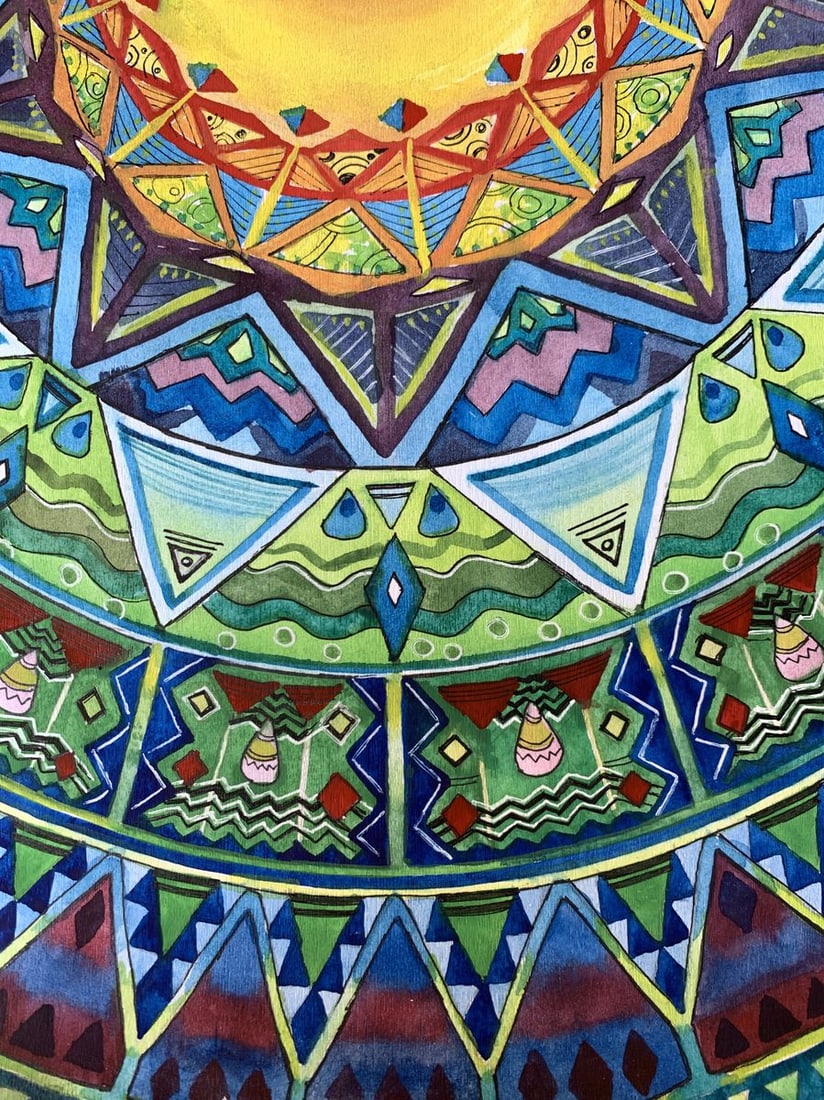 Watercolor painting Sun of joy Ivanna Yanchuk - 8