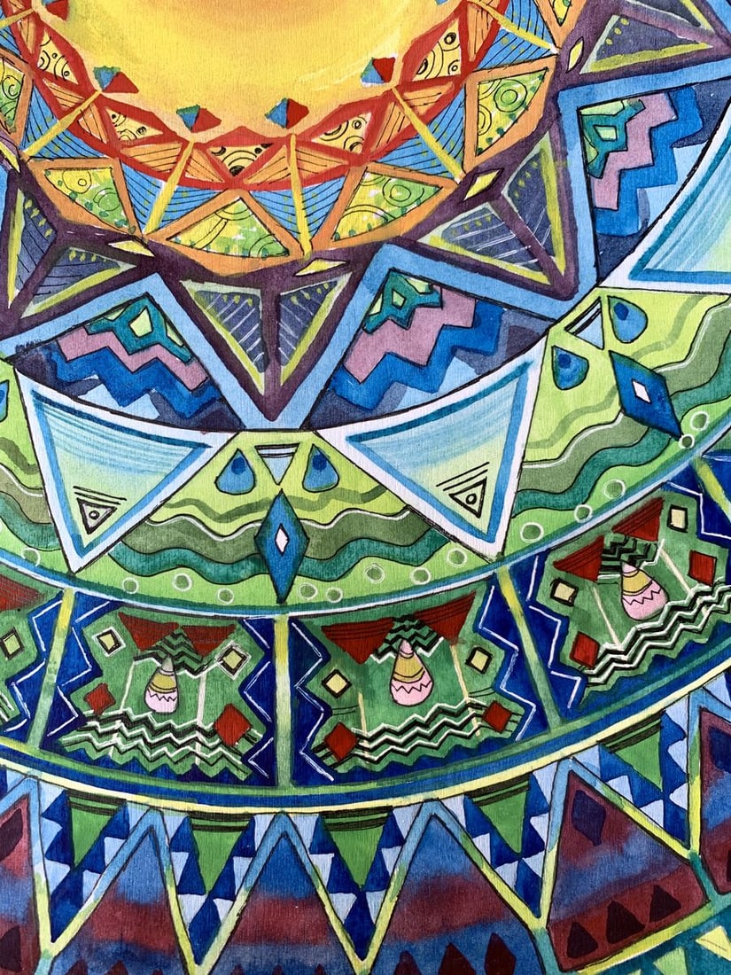 Watercolor painting Sun of joy Ivanna Yanchuk - 9