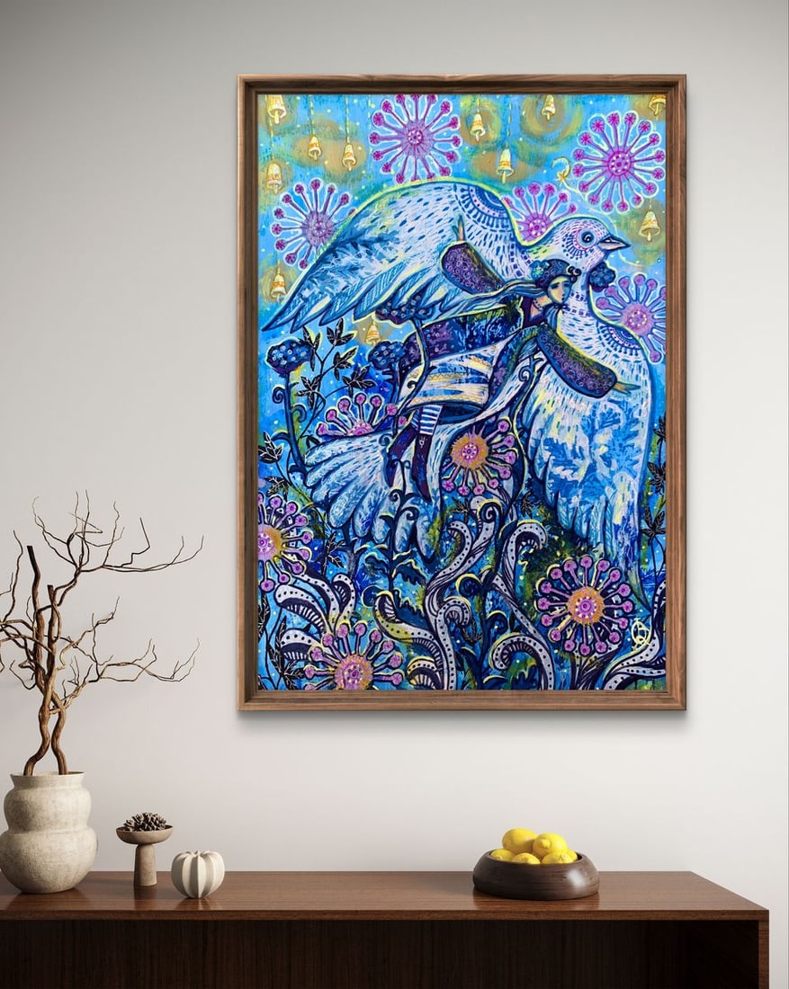 Acrylic painting If I had wings Olga Ponomaryva - 2