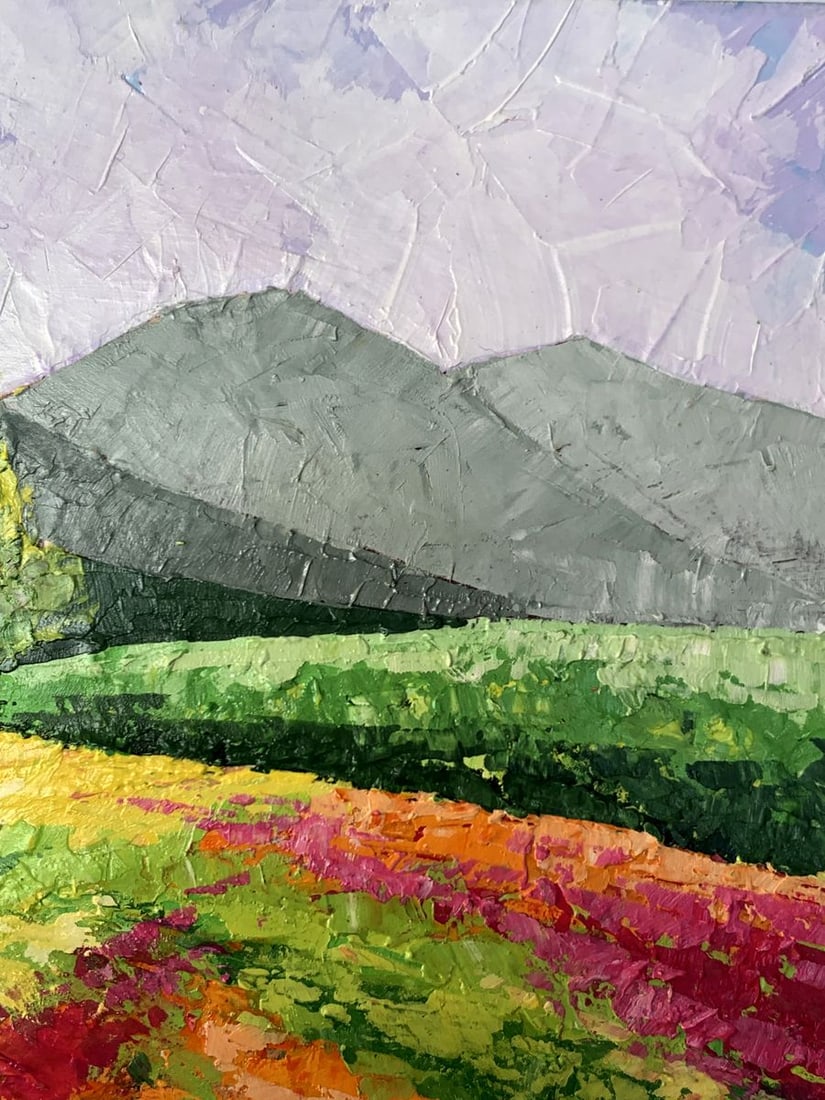 Oil painting Road to the mountains V. Zadorozhnya - 7