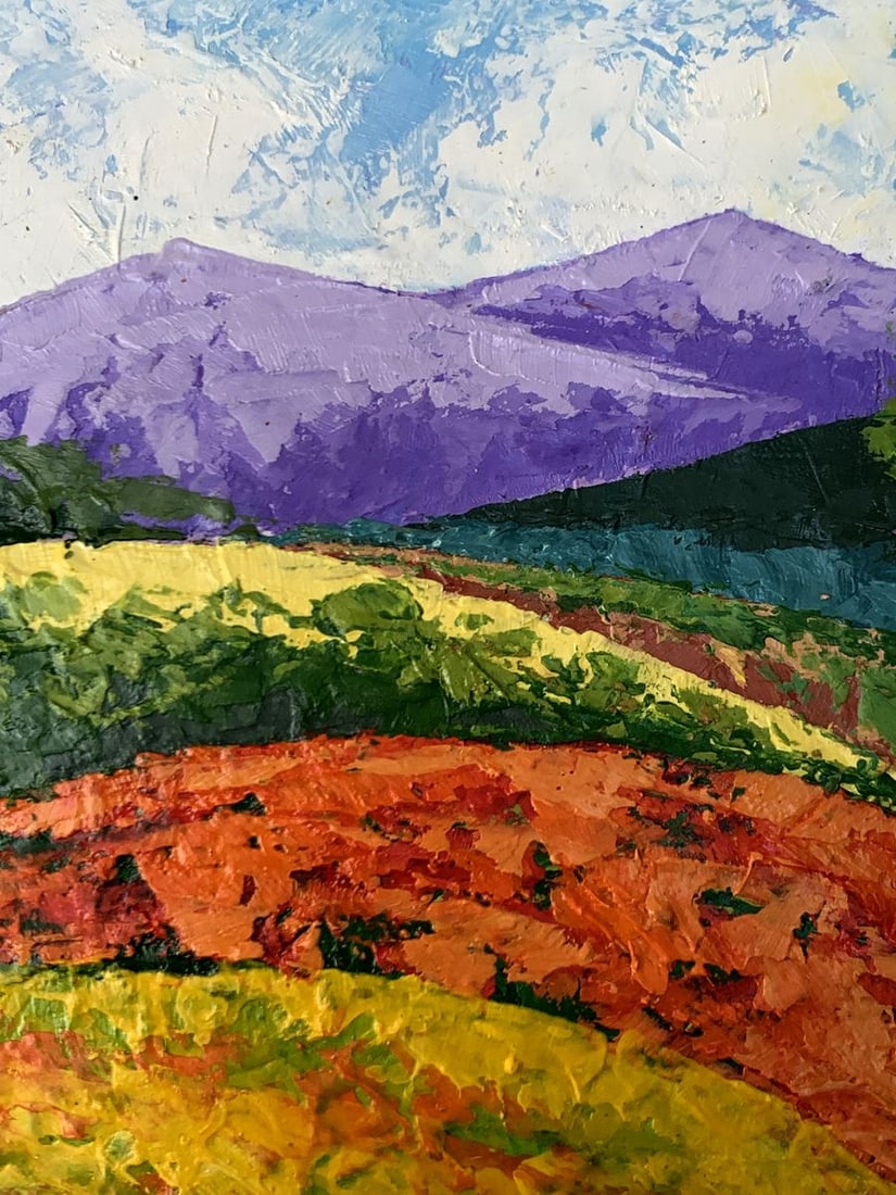 Oil painting Far away in the mountains V. Zadorozhnya - 11