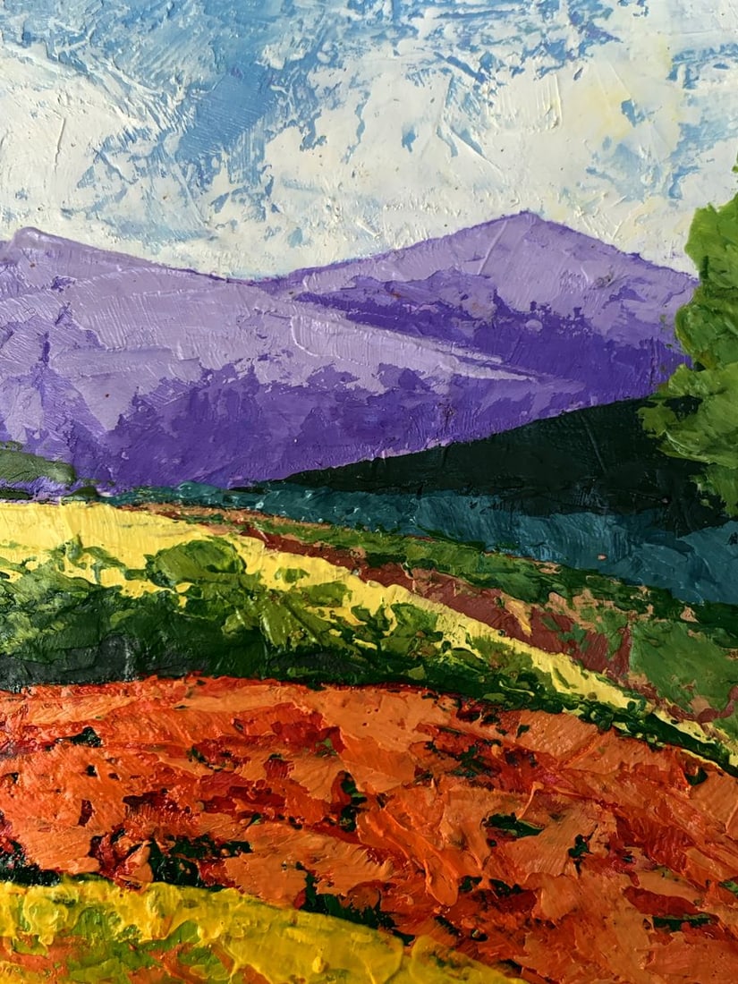 Oil painting Far away in the mountains V. Zadorozhnya - 5