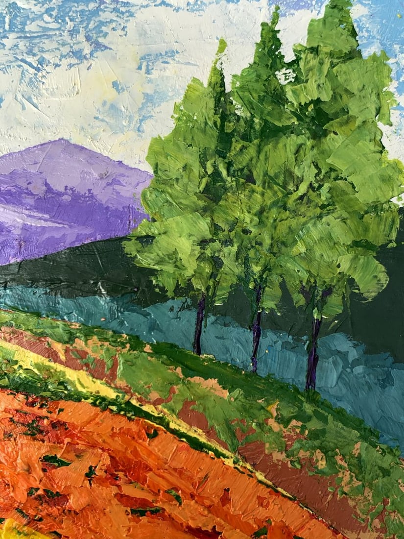 Oil painting Far away in the mountains V. Zadorozhnya - 7