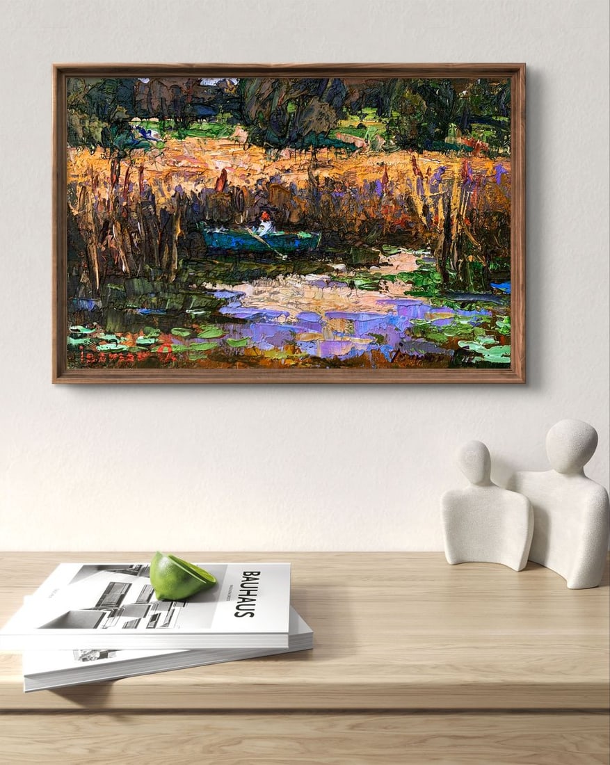 Oil painting Among the reeds Oksana Ivanyuk - 3