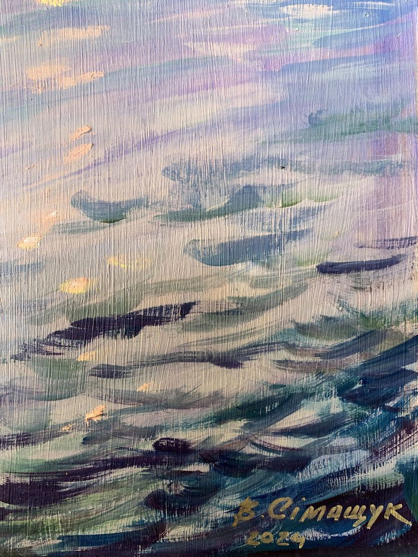 Oil painting The sun behind the clouds Valentina Simashchuk - 11