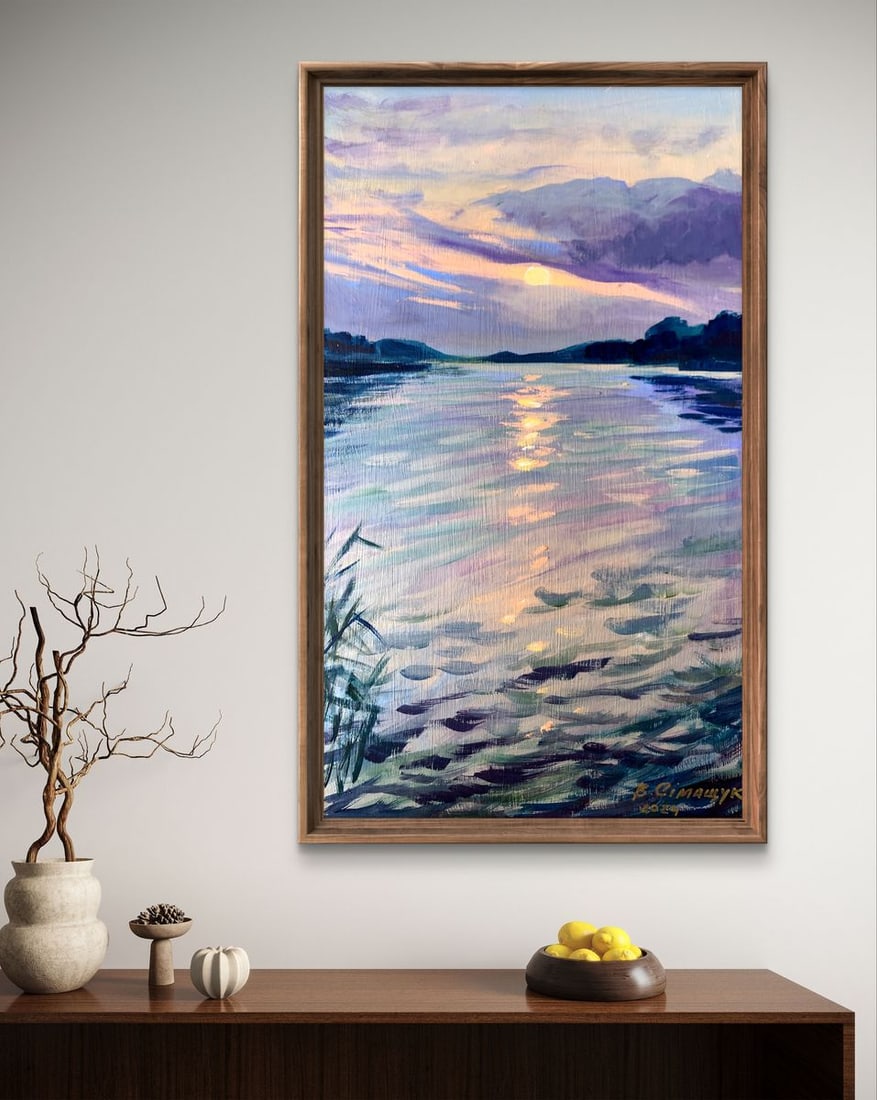 Oil painting The sun behind the clouds Valentina Simashchuk - 3